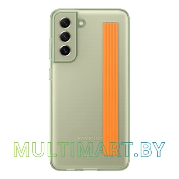 Чехол для телефона Samsung Slim Strap Cover для Galaxy S21 FE (оливковый)